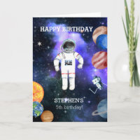 Birthday Space Astronaut Galaxy Planet 