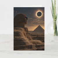 Birthday Sphinx Staring at a Total Solar Eclipse