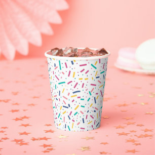 Birthday Sprinkles Candy Pattern Paper Cups