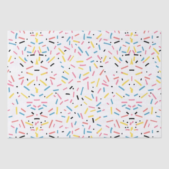 Birthday Sprinkles Candy Pattern Tissue Paper (Front)