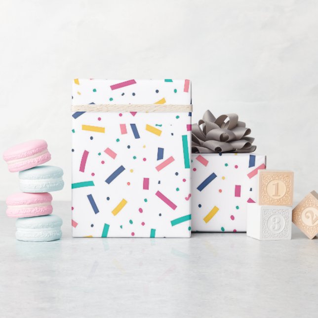 Birthday Sprinkles Candy Pattern Wrapping Paper (Baby Shower)