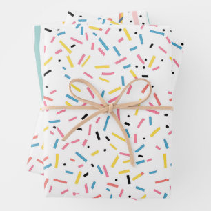 Birthday Sprinkles Candy Pattern Wrapping Paper Sheet