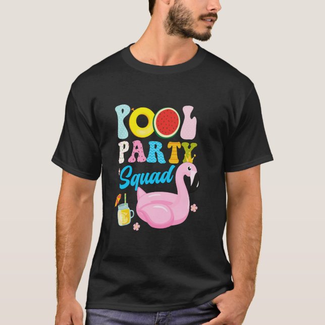 Birthday Squad Funny Summer Pool Party Beach T-Shirt (Front)