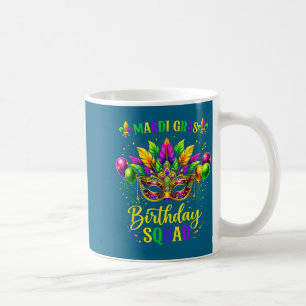 Birthday squad mardi gras crew party girl toddler coffee mug
