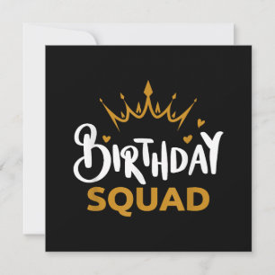 Birthday Squad Party Matching Family Group Funny B Save The Date