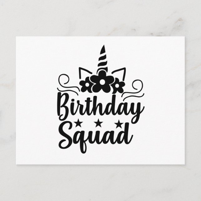 Birthday squad postcard (Front)