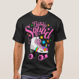 Birthday squad unicorn roller skate T-Shirt