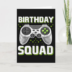 Birthday Squad Video Game Controller For Gamer Boy Card