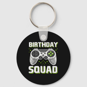 Birthday Squad Video Game Controller For Gamer Boy Keychain