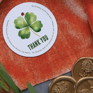 Birthday St Patrick's Day Thank you Favour Tags