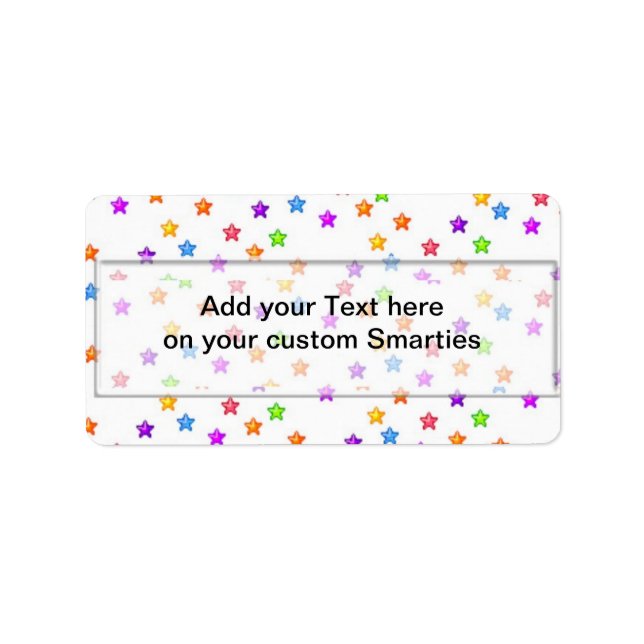 Birthday Stars Smartie Candy wrappers Labels (Front)