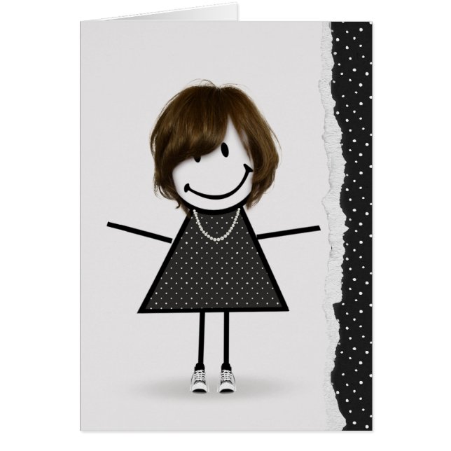 Birthday Stick Girl with Sneakers (Front)