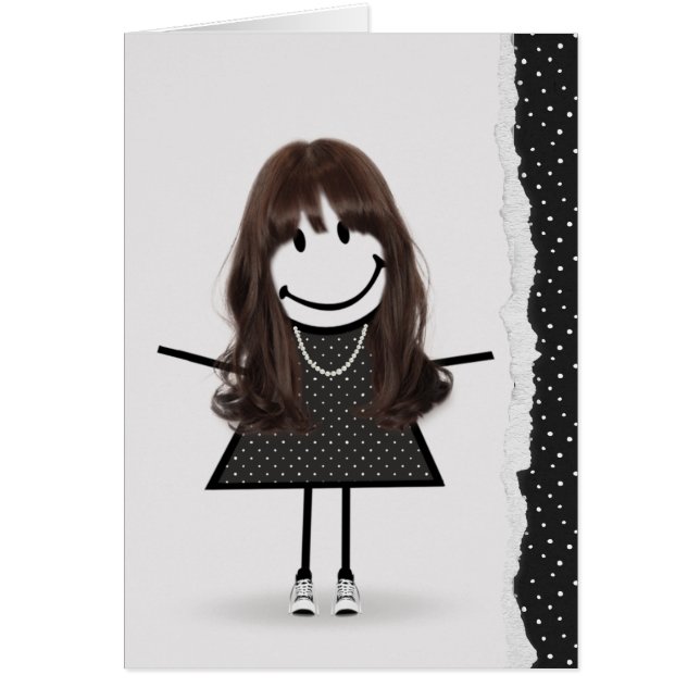 Birthday Stick Girl with Sneakers (Front)