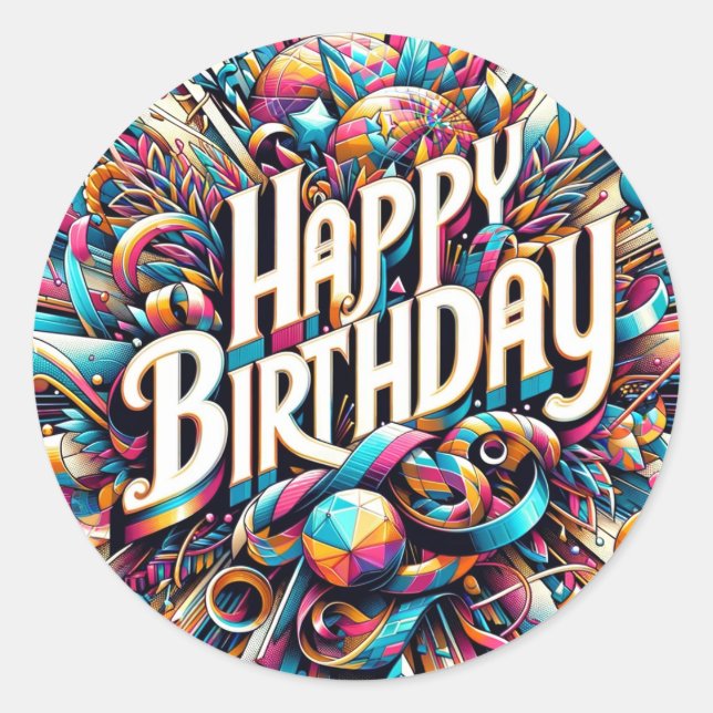 Birthday sticker (Front)