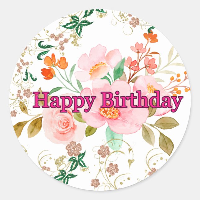 Birthday stickers  (Front)