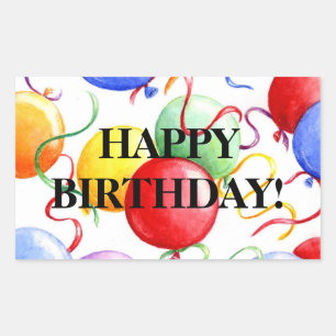 Birthday Stickers Happy Birthday Balloons