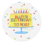 Birthday Stickers Happy Birthday To You Cake