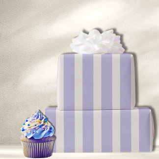 Birthday Stripe Light Purple Party Cabana Preppy Wrapping Paper