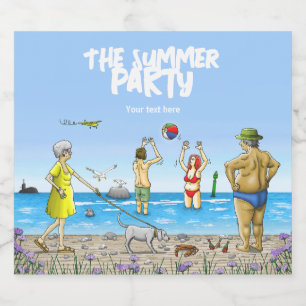 Birthday Summer Party Beer Bottle Label