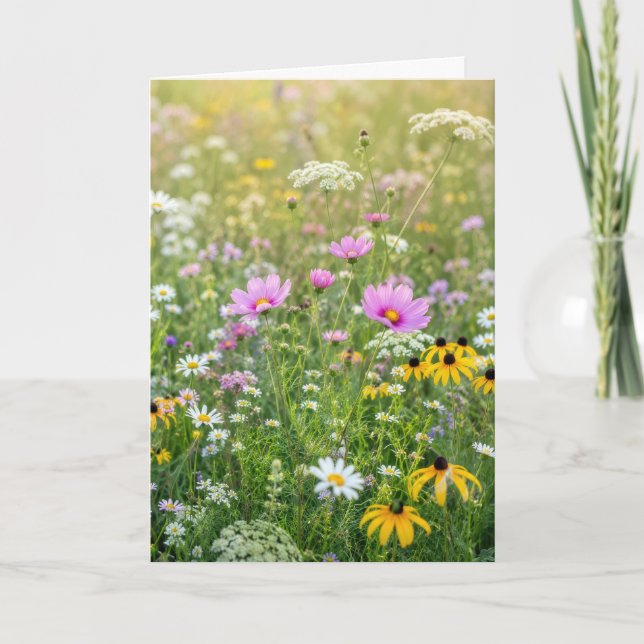 Birthday Summer Wildflower Meadow Card (Front)