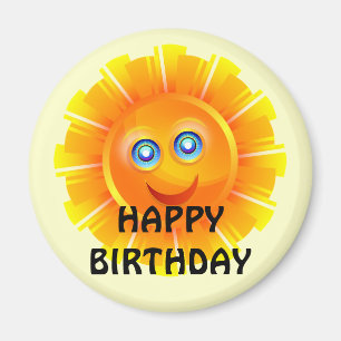 BIRTHDAY: Sunshine birthday happy desin Magnet