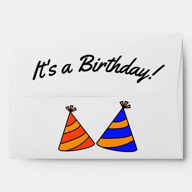 Birthday Surprise Confetti Invitation Envelope (Back (Top Flap))