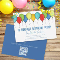 Birthday Surprise Party Balloons QR Code Facebook