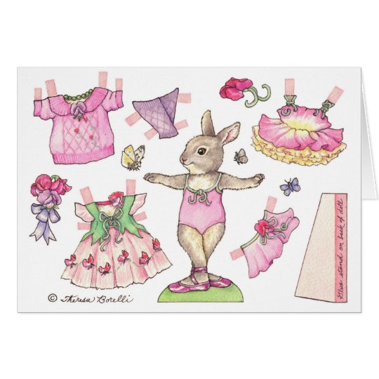 Birthday Sweet Pea Paper Doll Card