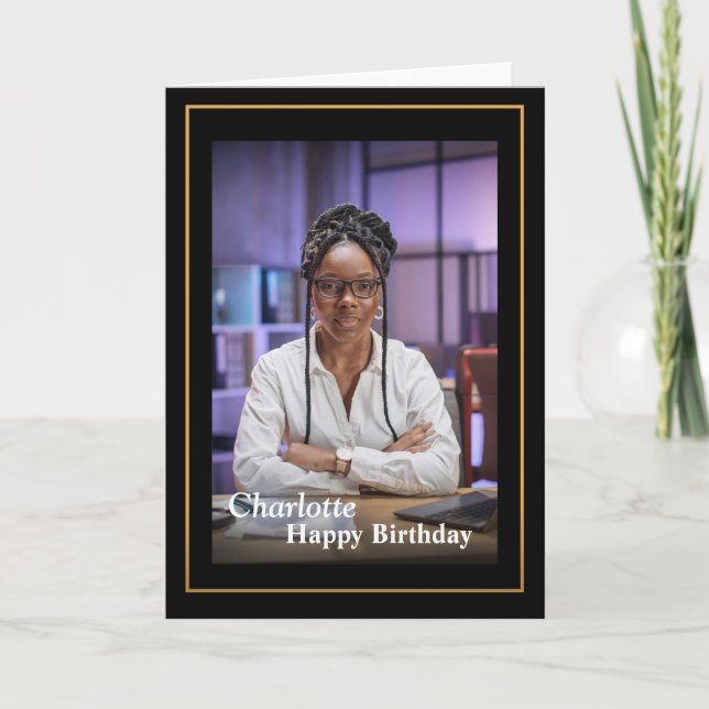 Birthday Sweetheart Photo Custom  Card (Front)