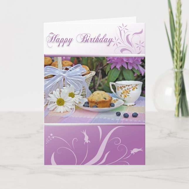 Birthday Tea Breakfast Card (Front)