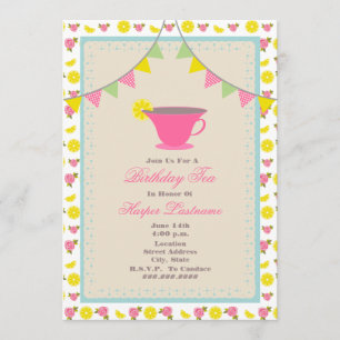 Birthday Tea Party Invitation