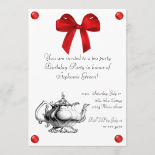 Birthday Tea Party Invitation