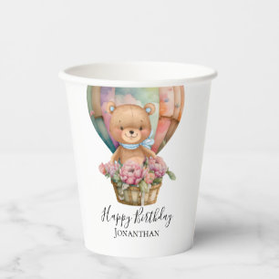 Birthday Teddy Bear Paper Cups