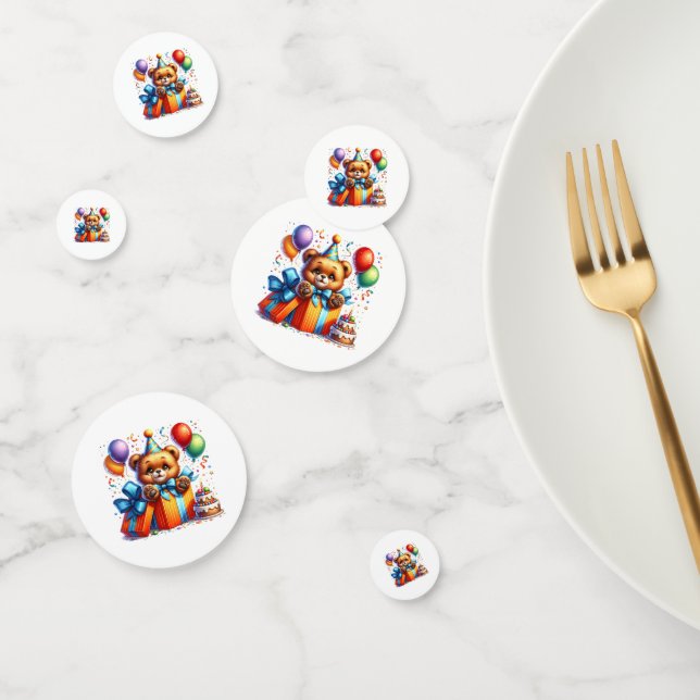 Birthday Teddy Bear Table Confetti (Group)