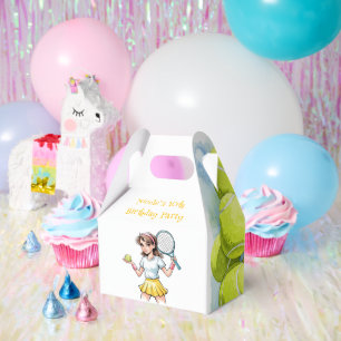 Birthday Tennis Ace Girl Celebration Favor Box