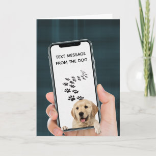 birthday text message on cellphone card