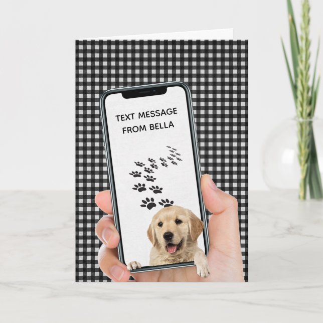 birthday text message on cellphone card (Front)