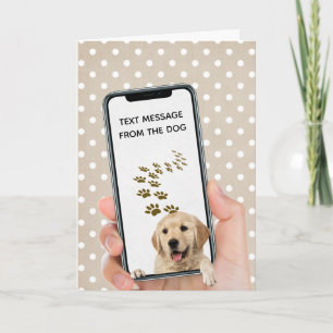 birthday text message on cellphone card