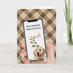 birthday text message on cellphone card
