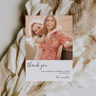 Birthday Thank You Photo Card Wedding Thank You