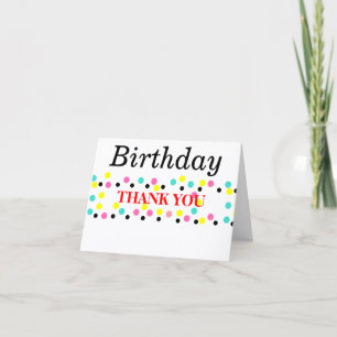 Birthday Thank You Polka Dots Balloons Card
