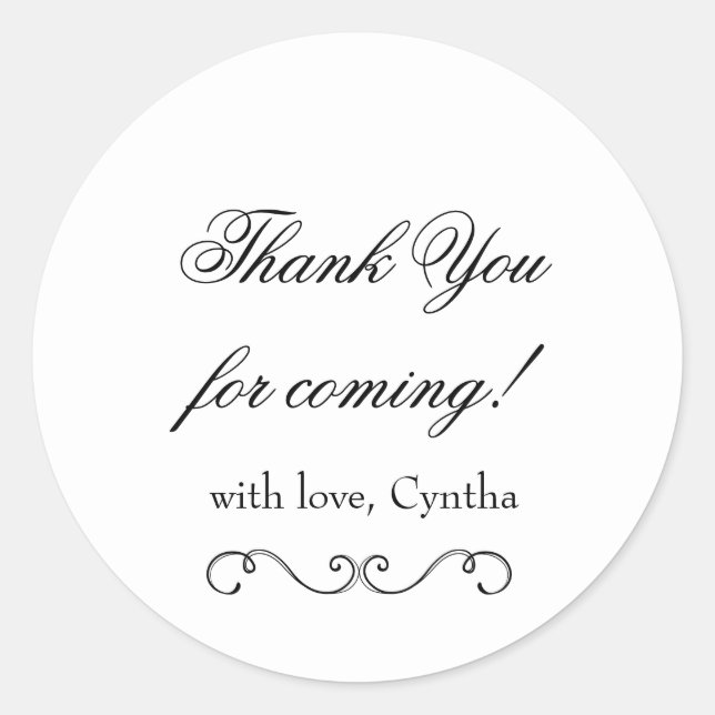 Birthday Thank You Tag Stickers | Custom Stickers (Front)