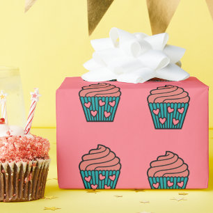  Birthday Theme Cupcake  Wrapping Paper