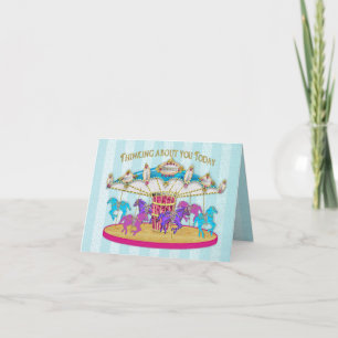 Birthday -Thinking About You -Carousel - Note Card