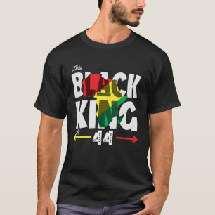 Birthday This Black King Is 44 African Colours Bla T-Shirt