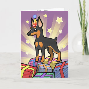 Birthday Thumbnail Pinscher / Manchester Terrier Card