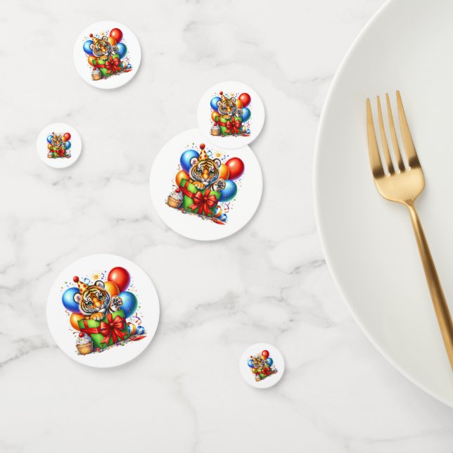 Birthday Tiger Table Confetti (Group)