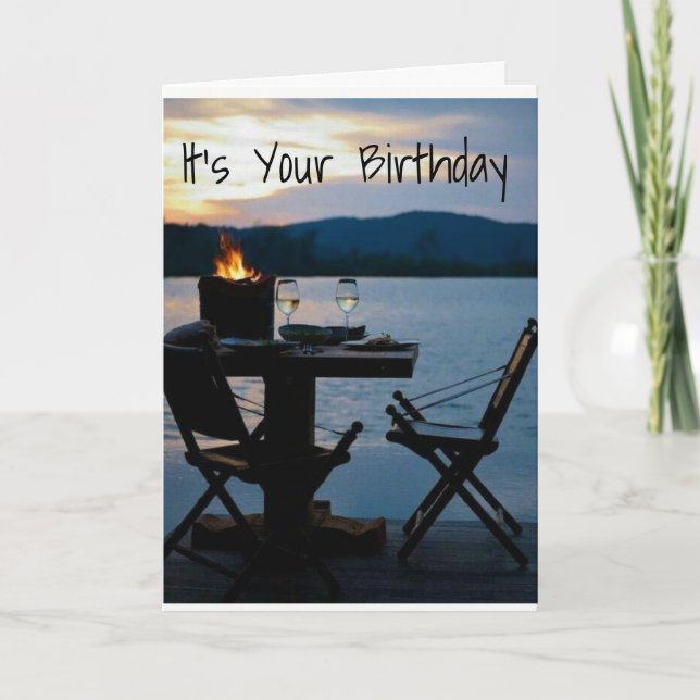 **BIRTHDAY** TIME TO RELAX AND ENJOY THE VIEW CARD (Front)