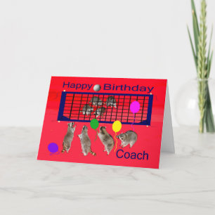 Birthday To Volleyball Coach Greeting Card