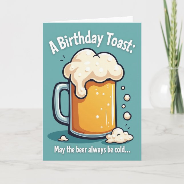 Birthday Toast Mug Card (Front)